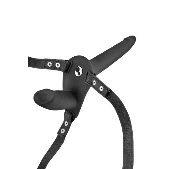 Double gode ceinture noir vibrant - Fetish Tentation 2